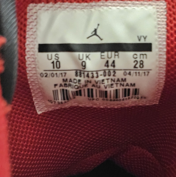 Jordan 1 Flight 5 Basketball Shoes Nike Jordan Black Gym Red Bred Men's Size 10 - Picture 9 of 10